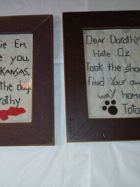 Hand embroidered Wizard of Oz sarcastic signs